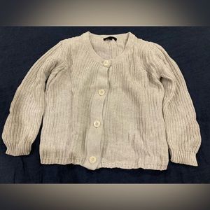 Ca Va De Soi Light Grey Cropped Cardigan small